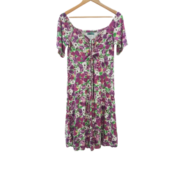 Vestido flores morado